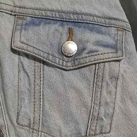 Juicy Couture Patch Denim Jacket NWT - Picture 5 of 8